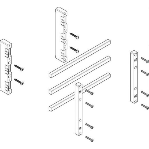 ABN Sammelschienenmodul flach 60mm mit CU 12x10mm 3polig 32mm MFSC12633