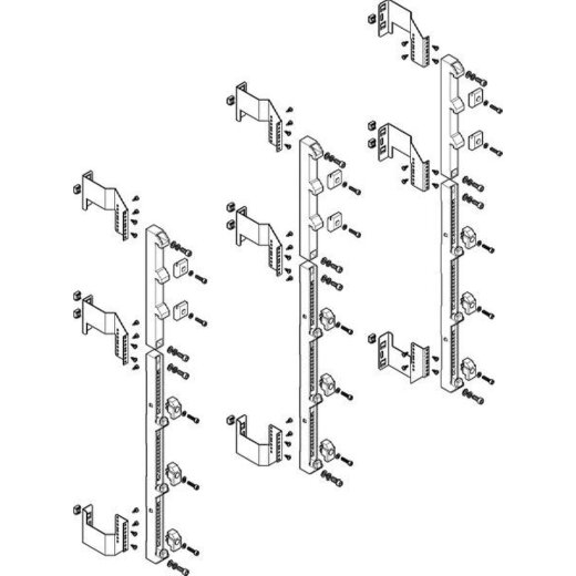 ABN Sammelschienenmodul flach 185mm für CU 40x10mm 5polig 150mm MFS48905