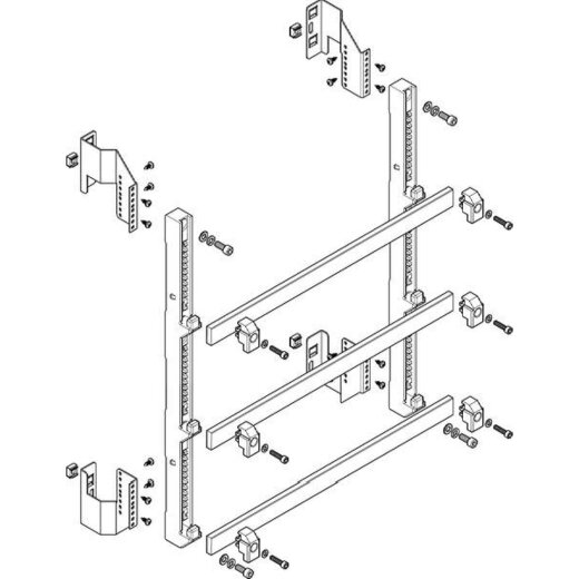 ABN Sammelschienenmodul tief 185mm mit CU 30x10mm 3polig 150mm MTSC25963