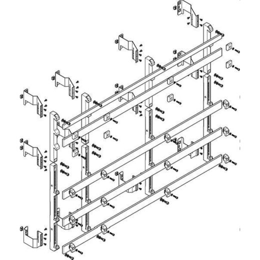 ABN Sammelschienenmodul flach 185mm mit CU 50x10mm 5polig 150mm MFSC58985