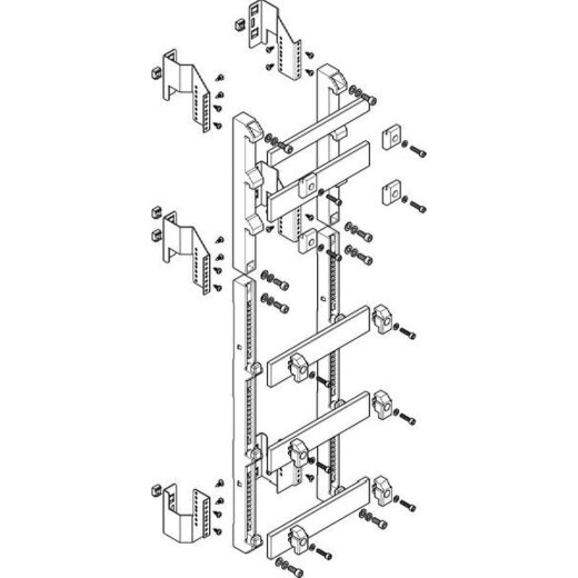 ABN Sammelschienenmodul tief 185mm mit CU 50x10mm 5polig 150mm MTSC18985