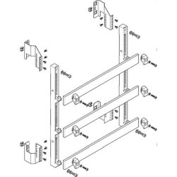 ABN Sammelschienenmodul tief 185mm mit CU 50x10mm 3polig...