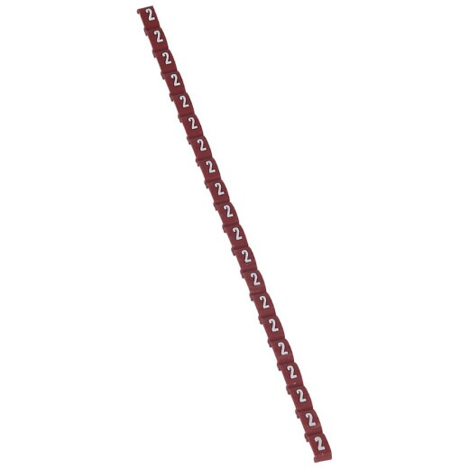 Legrand Etikett 038402 DUPLIX rot "2"