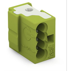 WAGO Buchsenklemme mit Prüföffnung hellgrün