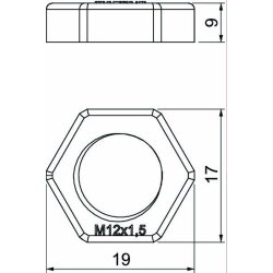 OBO Gegenmutter 116 M M12 PA lichtgrau Polyamid