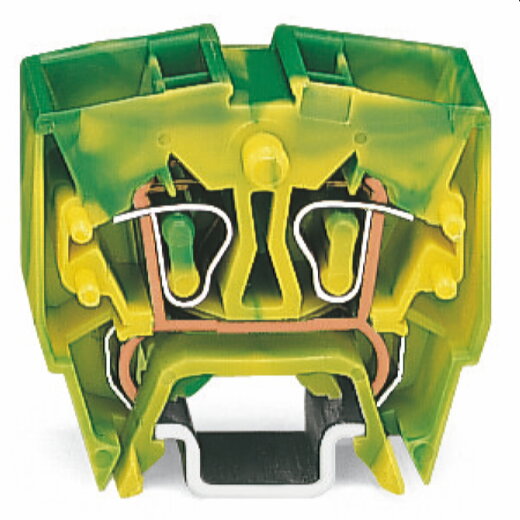 WAGO 4 Leiter Mini Schutzleiterklemme 264-727 2,5qmm grün-gelb