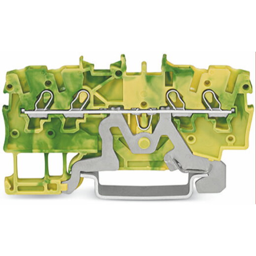 WAGO 4 Leiter Schutzleiterklemme 2000-1407 1,0(1,5)qmm TOBJOB grün-gelb