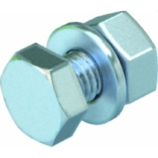 OBO Sechskantschraube SKS 6X12F mit Mutter und Scheibe