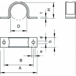 OBO Befestigungsschelle WN7855B4 zweilappig 4mm