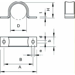 OBO Befestigungsschelle WN7855B5 zweilappig 5mm