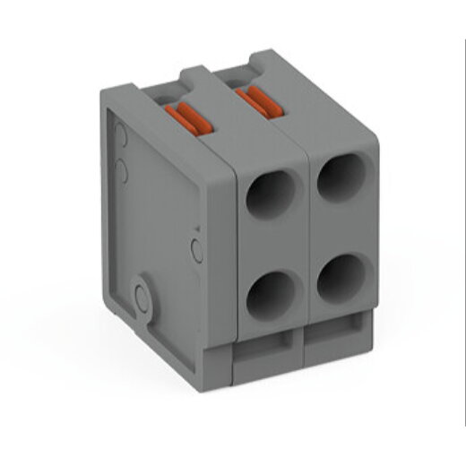 WAGO 2-Leiter-Federleiste Drücker PUSH WIRE® grau 252-302