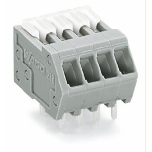 WAGO Leiterplattenklemme Betätigungsschieber 0,5 mm? grau 218-104
