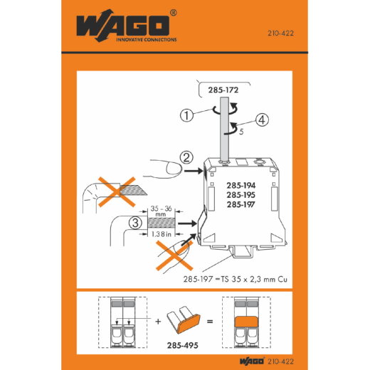 WAGO Handhabungsaufkleber 210-422