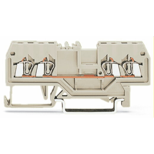 WAGO 4-Leiter-Durchgangsklemme 1,5 mm? für Anwendungen Ex e II geeignet lichtgrau 279-994