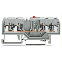 WAGO Bauelementklemme 4 Leiter LED rot grau 280-809/281-434