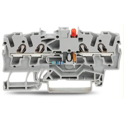 WAGO Bauelementklemme 4 Leiter LED rot grau...