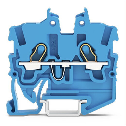 WAGO 2-Leiter-Mini-Durchgangsklemme mit Betätigungsöffnung 1 mm? blau 2050-1204