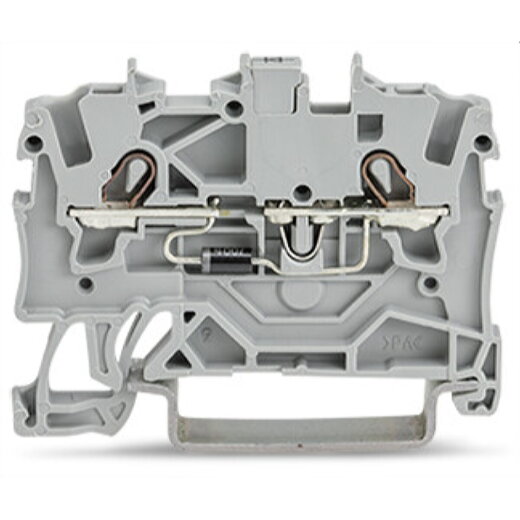 WAGO Bauelementklemme 2 Leiter mit Diode 1N4007 grau 2001-1211/1000-411