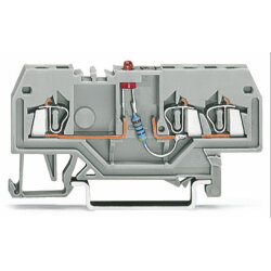 WAGO Bauelementklemme 3 Leiter LED rot grau 279-674/281-434