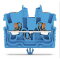 WAGO 2-Leiter-Mini-Durchgangsklemme mit Drücker 1 mm? blau 2250-314