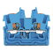 WAGO 2-Leiter-Mini-Durchgangsklemme mit Drücker 1 mm? blau 2250-324