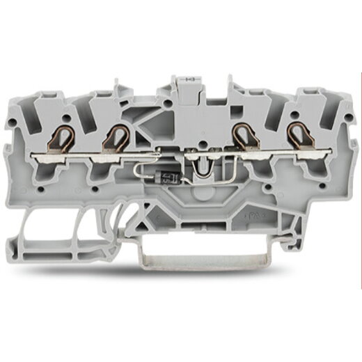 WAGO Bauelementklemme 4 Leiter mit Diode 1N4007 grau 2001-1411/1000-410