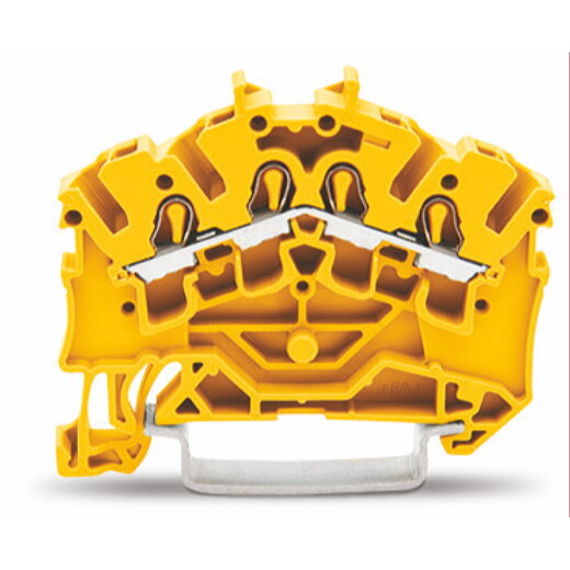 WAGO 4-Leiter-Durchgangsklemme 2,5 mm? für Anwendungen Ex e II geeignet gelb 2002-6406