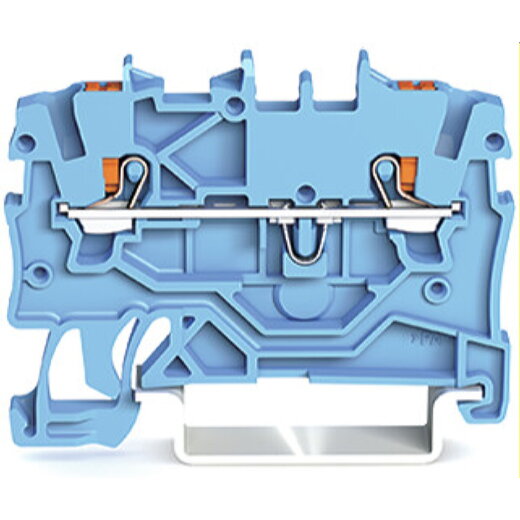 WAGO 2-Leiter-Durchgangsklemme mit Drücker 1 mm? blau 2200-1204