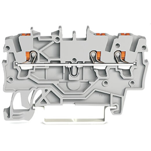 WAGO 3-Leiter-Durchgangsklemme mit Drücker 1 mm? grau 2200-1301