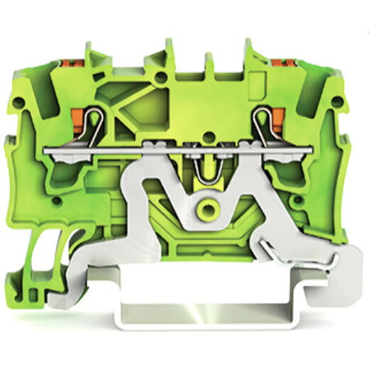 WAGO 2-Leiter-Schutzleiterklemme mit Drücker 1,5 mm? grün-gelb 2201-1207