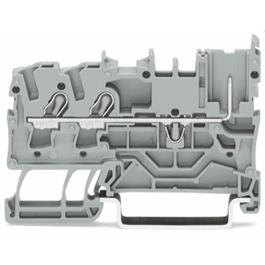 WAGO 2-Leiter/1-Pin-Basisklemme 2,5 mm? für Tragschiene 35 x 15 und 35 x 7,5 grau 2022-1301