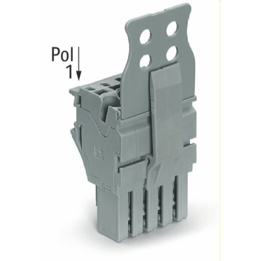 WAGO 1-Leiter-Federleiste Push-in CAGE CLAMP® 4 mm? grau 2022-103/143-000