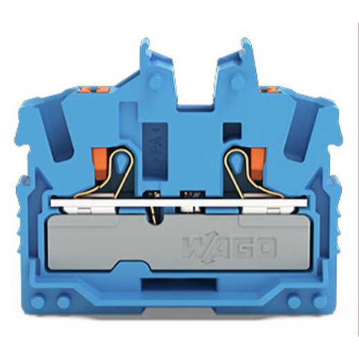 WAGO 2-Leiter-Mini-Durchgangsklemme mit Drücker 2,5 mm? blau 2252-304