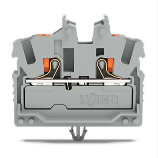 WAGO 2-Leiter-Mini-Durchgangsklemme mit Drücker 2,5 mm? grau 2252-311