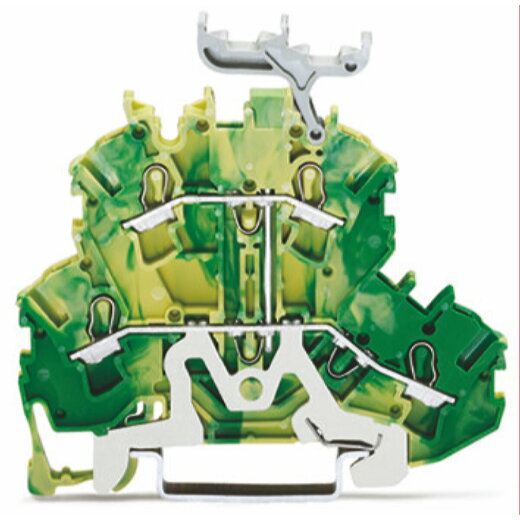 WAGO Doppelstocklemme 2002-2237 2,5qmm TOPJOB S grün-gelb