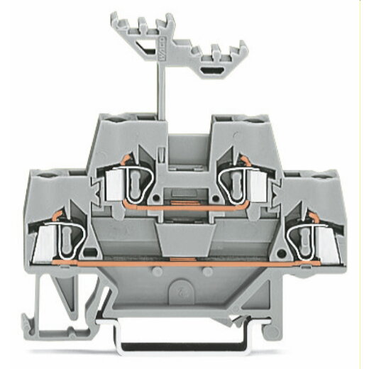 WAGO Doppelstockklemme 280-519 2,5qmm grau L/L