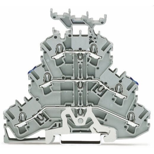 WAGO Dreistockklemme 2002-3248 TOPJOB 2,5 (4)mm Schi/N/L grau