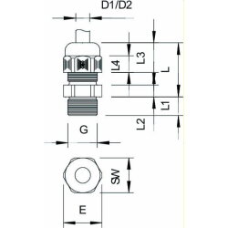 OBO Kabelverschraubung V-TEC PG13,5 silbergrau