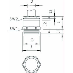 OBO Messing-Kabelverschraubung 162 MS PG 9