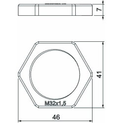 OBO Gegenmutter 116 M M32 PS lichtgrau Polystyrol