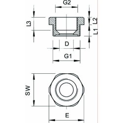 OBO Reduktion 107 R M40-20 PA lichtgrau
