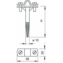 OBO Leitungshalter 176/A-65 65mm