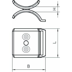 OBO Metall-Doppelwanne 2058/2 M 16-22mm FT