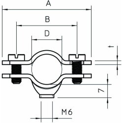 OBO Abstandschelle 731 W 12 G mit Gewindeanschluss M6