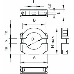 OBO Blitz-ISO-Schelle 3015 24 LGR 17-24mm m. Langloch