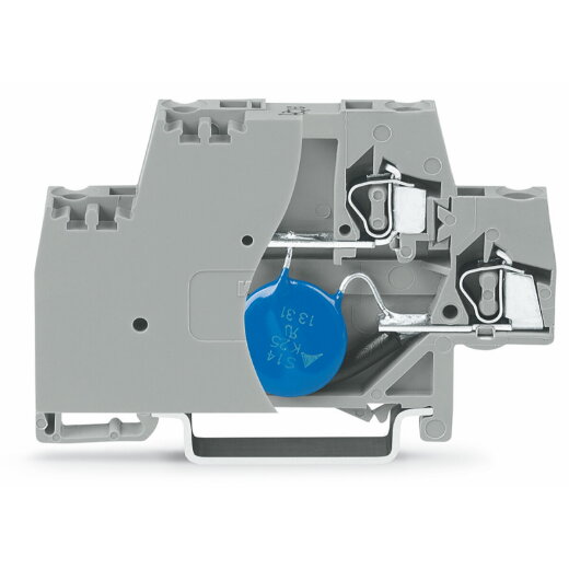 WAGO Bauelementklemme Doppelstock mit Abschlussplatte grau 280-504/281-588