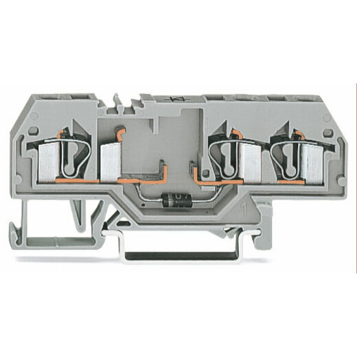 WAGO Bauelementklemme 3 Leiter mit Diode 1N4007 grau 281-673/281-410