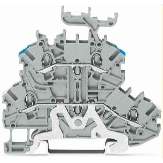 WAGO Doppelstockklemme Schirmleiter-/Durchgangsklemme 1 mm? grau 2000-2258