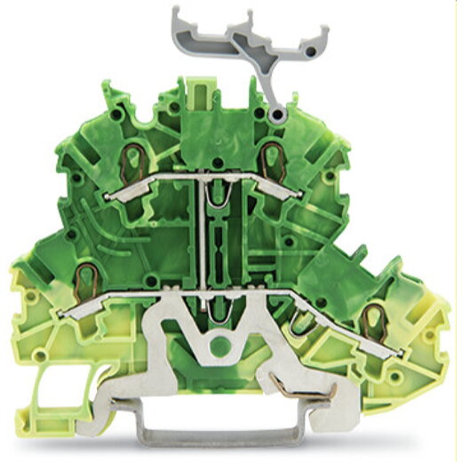 WAGO Doppelstockklemme 4-Leiter-Schutzleiterklemme 1 mm? grün-gelb 2000-2237