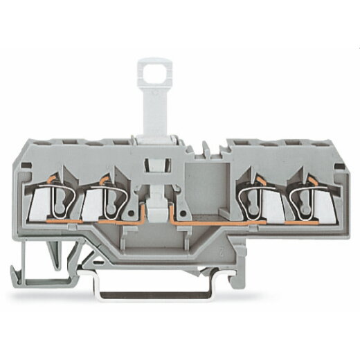 WAGO 4-Leiter-Trennklemme für Tragschiene 35 x 15 und 35 x 7,5 2,5 mm? orange 280-695